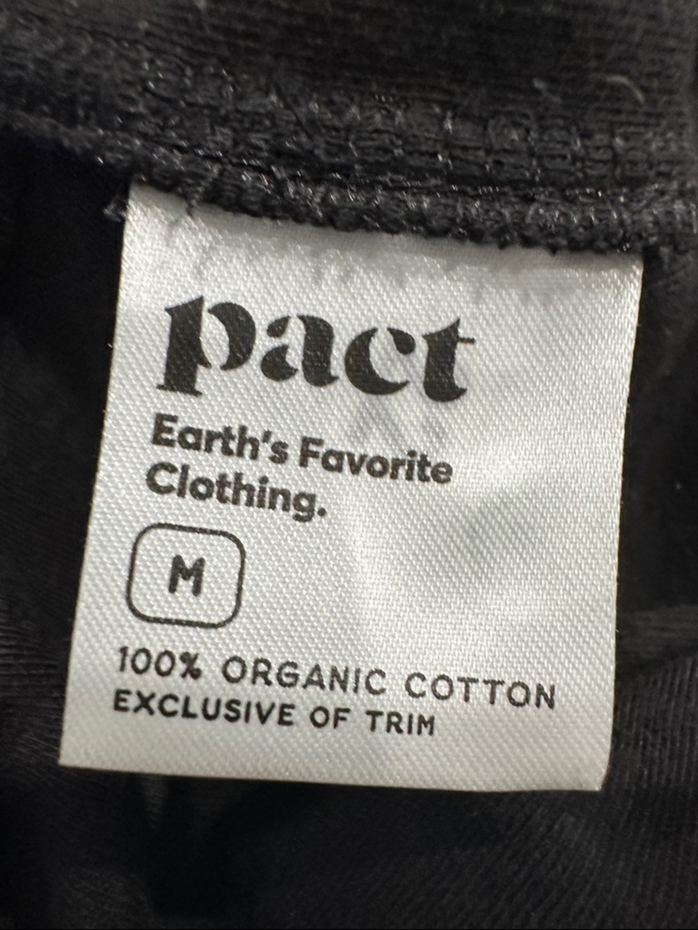 Pact black Pull On Organic Cotton Sweat Pants Size medium athleisure casual - Picture 4 of 5